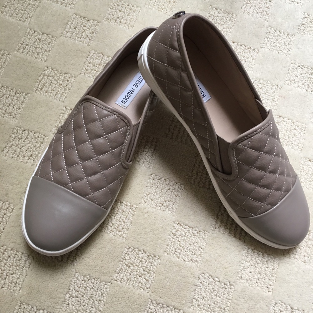 Steve Madden quilted leather slip on sneakers